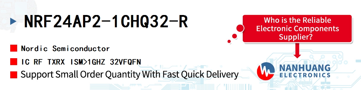 NRF24AP2-1CHQ32-R Nordic IC RF TXRX ISM>1GHZ 32VFQFN