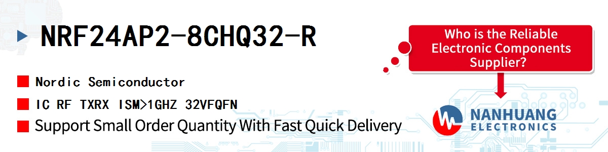 NRF24AP2-8CHQ32-R Nordic IC RF TXRX ISM>1GHZ 32VFQFN