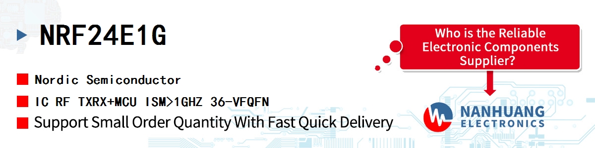NRF24E1G Nordic IC RF TXRX+MCU ISM>1GHZ 36-VFQFN