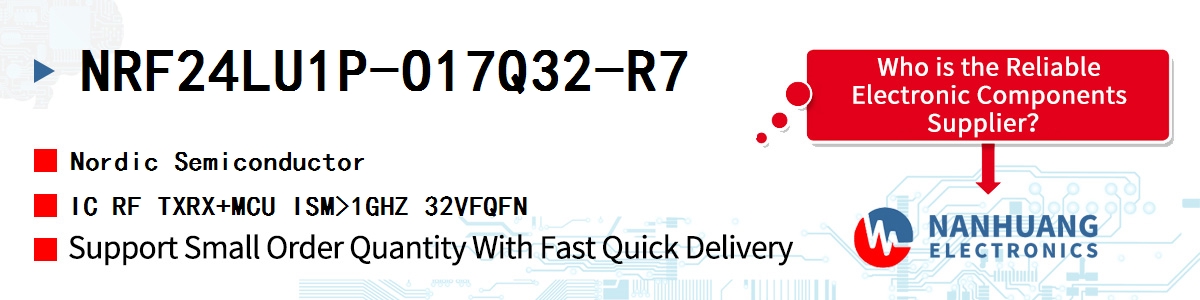 NRF24LU1P-O17Q32-R7 Nordic IC RF TXRX+MCU ISM>1GHZ 32VFQFN