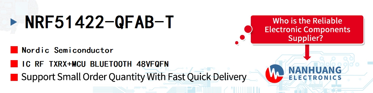 NRF51422-QFAB-T Nordic IC RF TXRX+MCU BLUETOOTH 48VFQFN