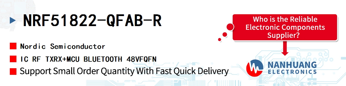NRF51822-QFAB-R Nordic IC RF TXRX+MCU BLUETOOTH 48VFQFN