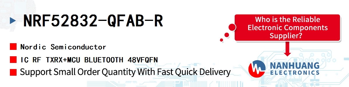 NRF52832-QFAB-R Nordic IC RF TXRX+MCU BLUETOOTH 48VFQFN
