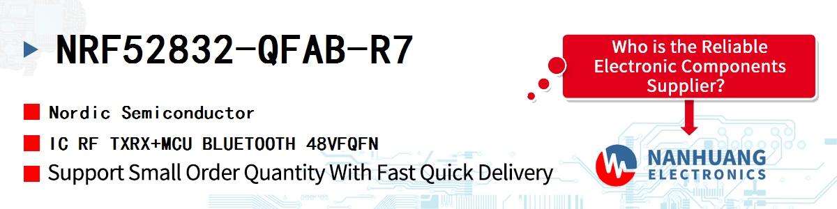 NRF52832-QFAB-R7 Nordic IC RF TXRX+MCU BLUETOOTH 48VFQFN