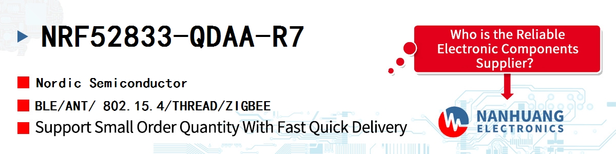 NRF52833-QDAA-R7 Nordic BLE/ANT/ 802.15.4/THREAD/ZIGBEE