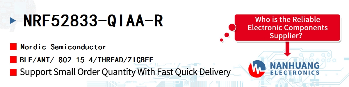 NRF52833-QIAA-R Nordic BLE/ANT/ 802.15.4/THREAD/ZIGBEE