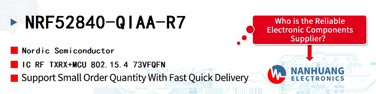 NRF52840-QIAA-R7 Nordic IC RF TXRX+MCU 802.15.4 73VFQFN